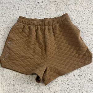 DSG Quilted Brown Elastic-Waist Athletic Shorts